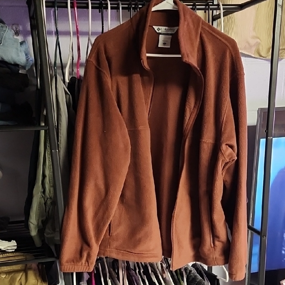 Columbia Men's Rust Zip-Up Sweater